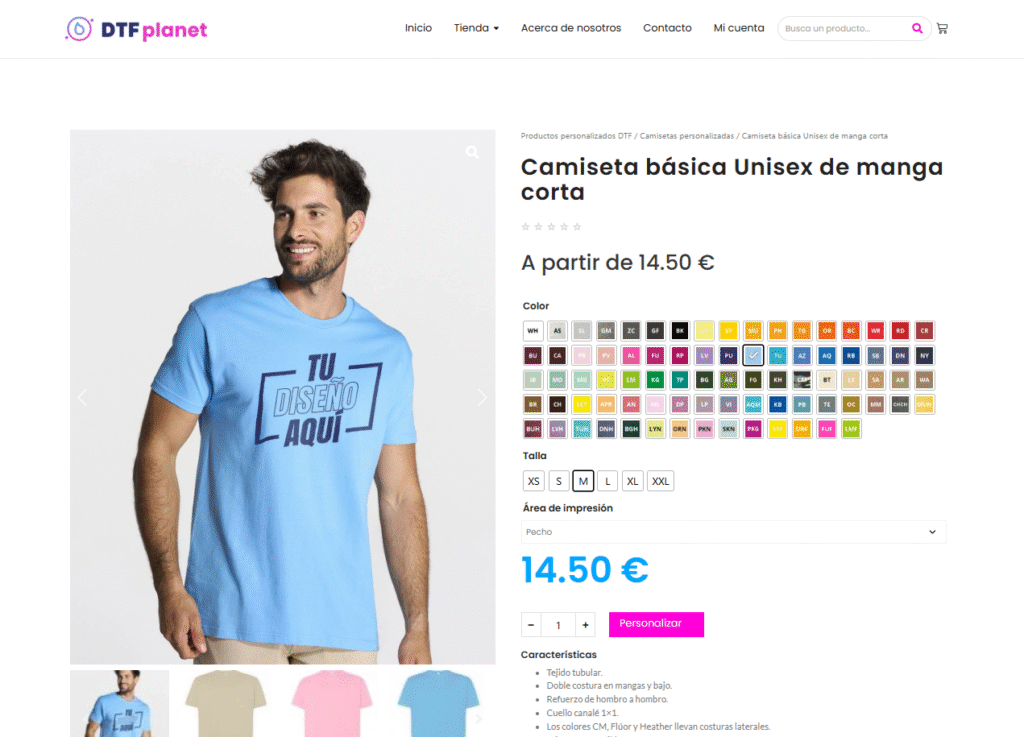 Elige un producto para personalizar dtf planet